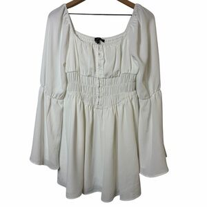 ONE CLOTHING LOS ANGELES WHITE MINI WOMEN DRESS SIZE LARGE OFF SHOULDER